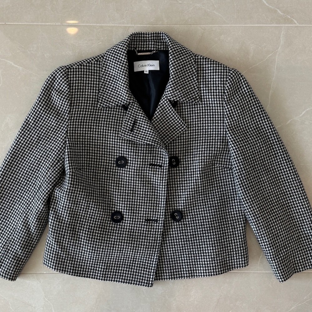 Calvin Klein Houndstooth Blazer